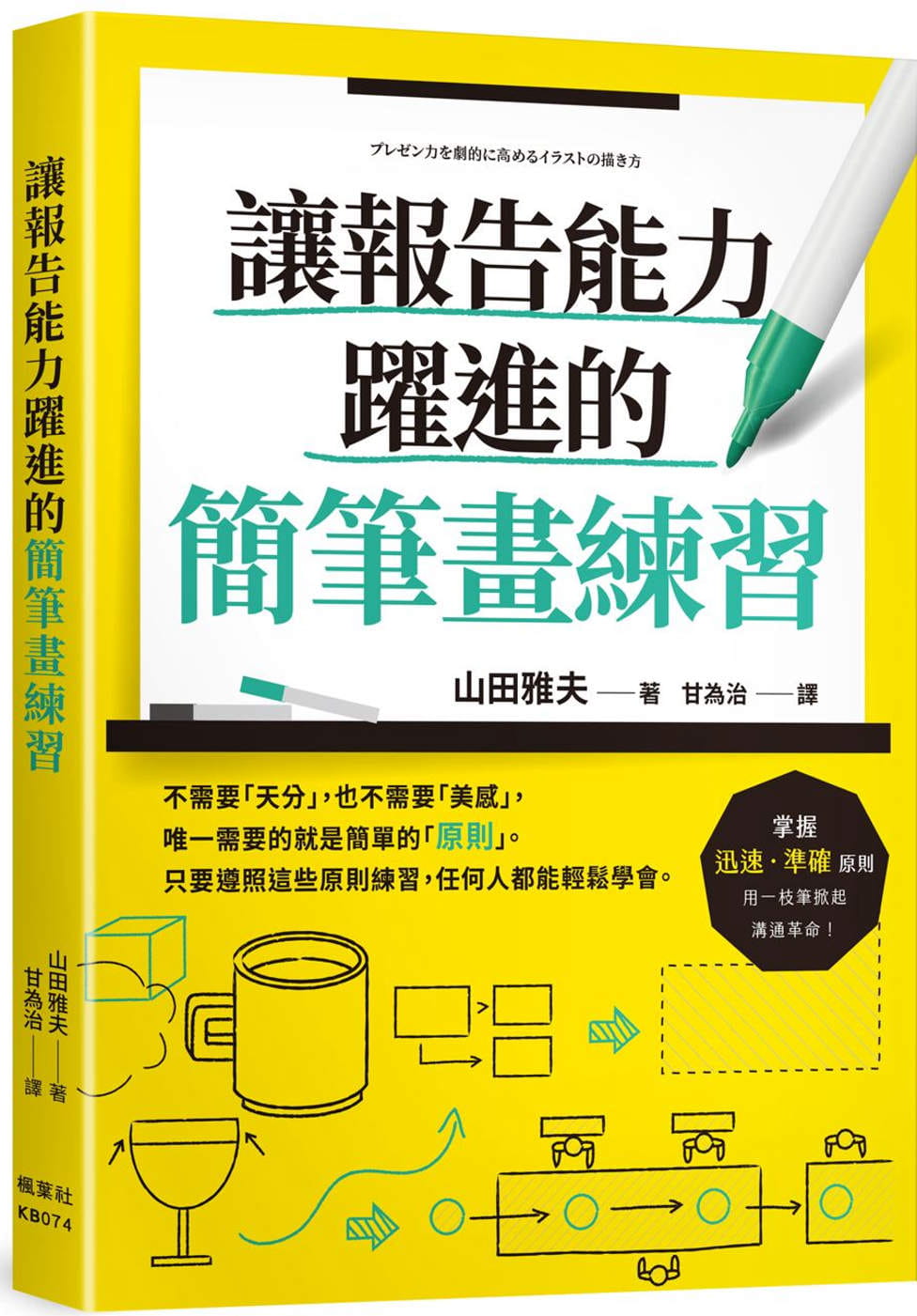 预售 山田雅夫 让报告能力跃进的简笔画练 枫叶社文化