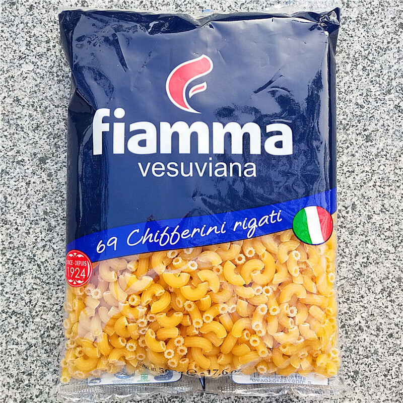 維拉小彎通空心粉通心粉細(xì)曲通粉意面fiamma chifferini rigati pasta 小彎通空心粉 500克