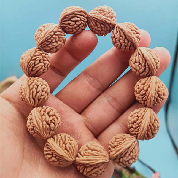 【女神】宝鸡龙纹核桃刺龙纹秦岭桃胡龙纹桃核文玩手串精品秦岭核桃