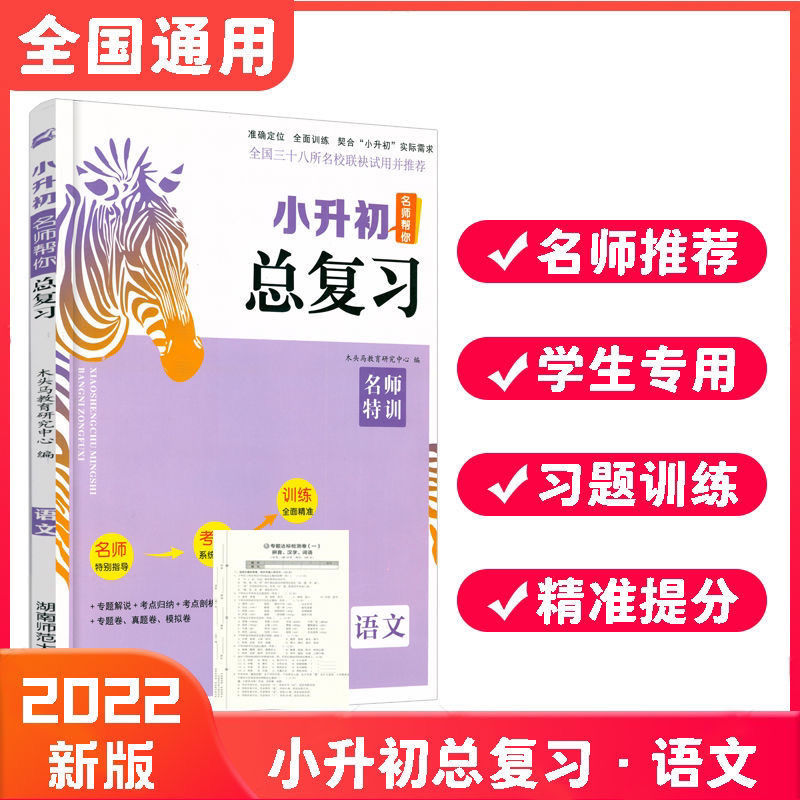 2022木头马小升初名师总复习语文数学英语新版名师特训 语文