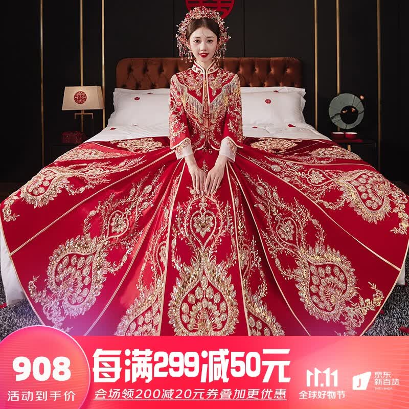 枝己（ZEIMSSMM） 奢华大摆秀禾服新娘2023年新款中式婚纱结婚礼服古装嫁衣婚礼服 22720 L使用感如何?