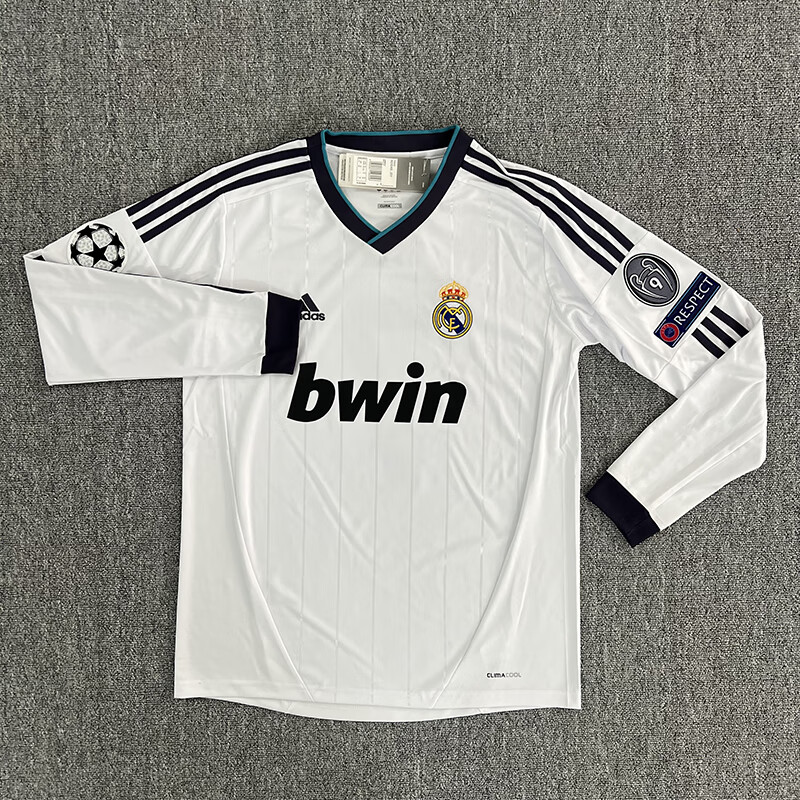 岚杳1213皇马主场球衣7号c罗卡卡欧冠复古长短袖秋冬比赛足球服套装男