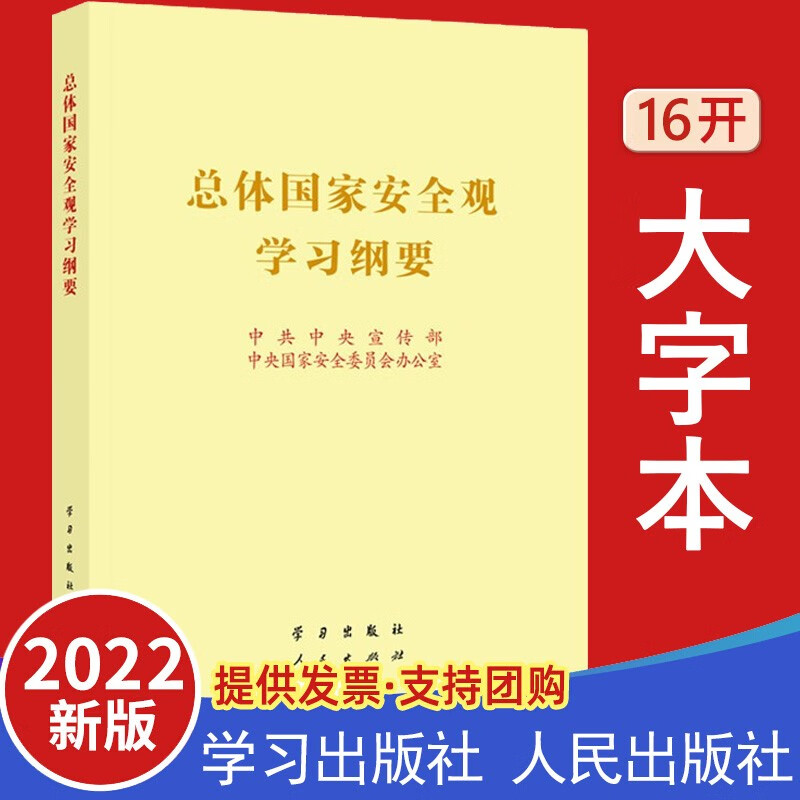 2022新书 总体国家安全观学习纲要（16开）大字本 学习出版社人民出版社