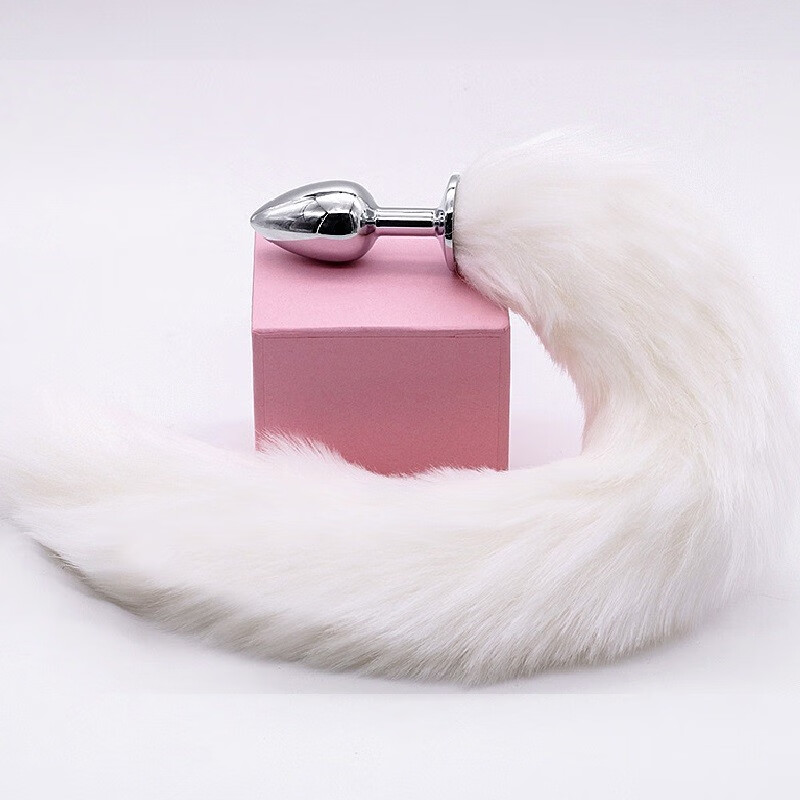 肛塞夫妻情调趣sm扮演诱惑cos后庭自慰器情趣用品 白色尾巴-小号肛塞