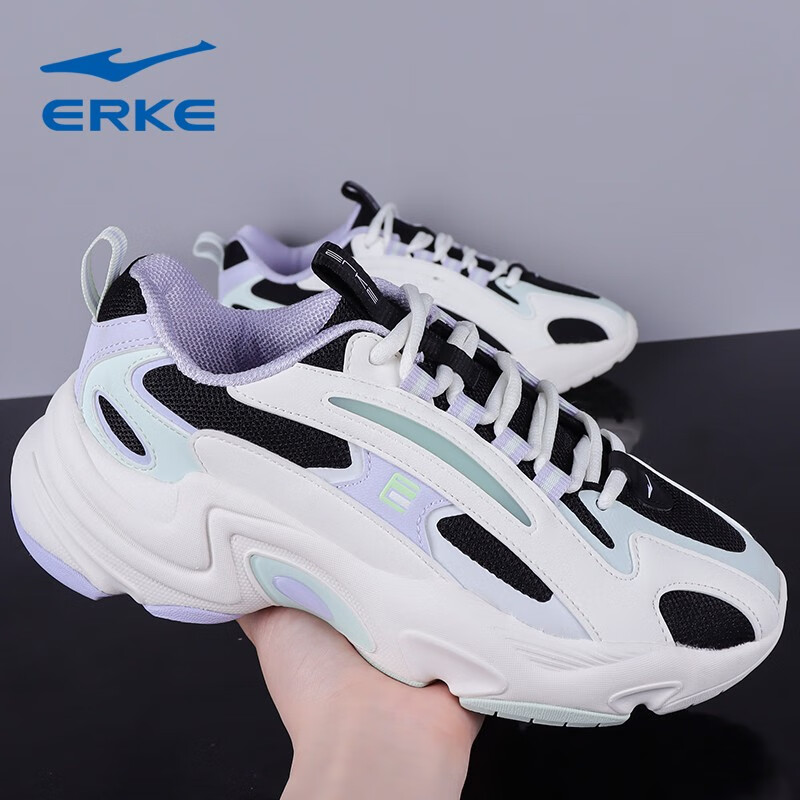 鸿星尔克(erke)运动女鞋舒适软底耐磨慢跑鞋户外休闲缓震回弹轻便透气