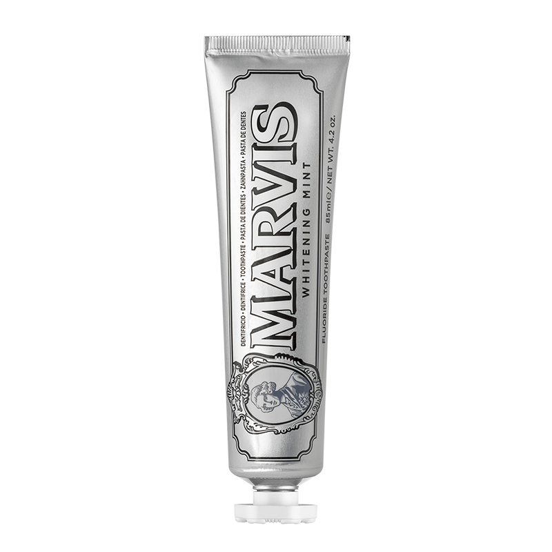 MARVIS玛尔仕美亮白薄荷牙膏低泡 亮白牙齿防蛀 玛尔斯牙膏清新口气85ml