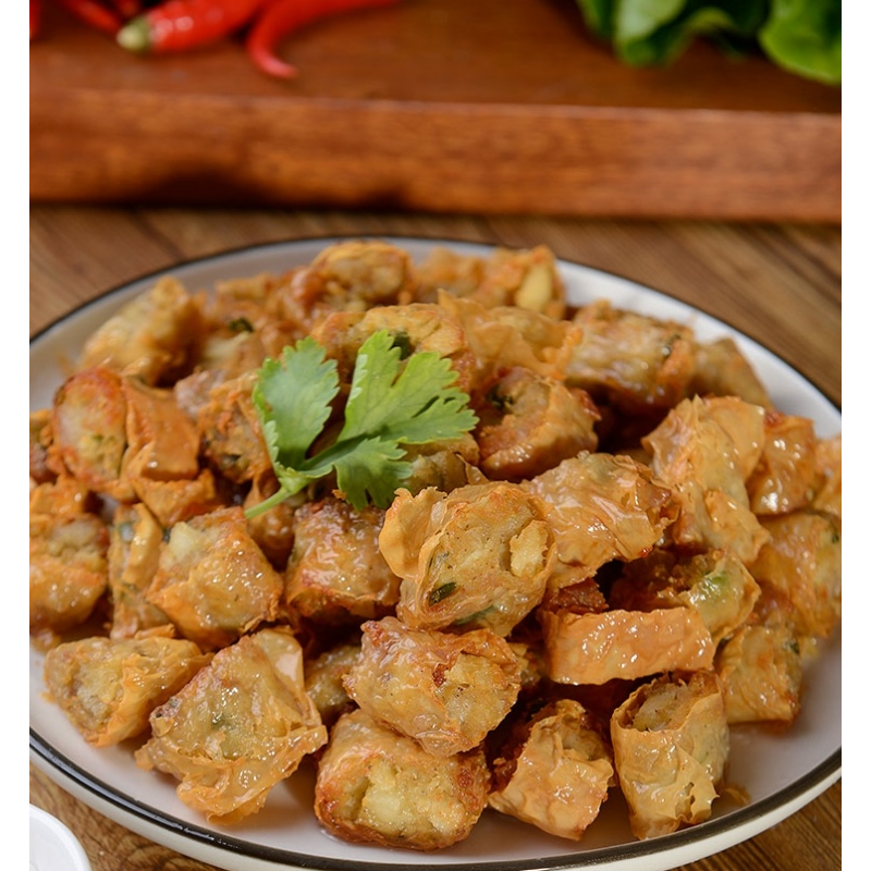 巢浩潮汕肉卷五香炸粿肉卷马蹄卷章猪肉腐皮商用速冻半成品美食半斤装