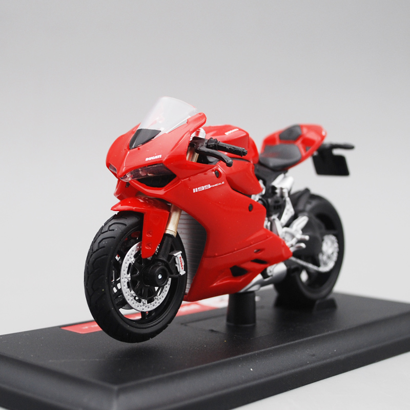 杜卡迪v4模型 1:18杜卡迪panigale v4 s corse仿真摩托车模型轮胎可动