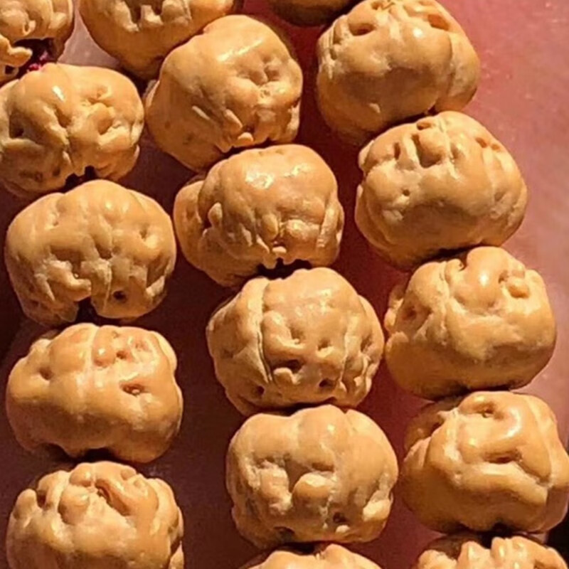 今传福小金刚佛手玄武纹黄皮红皮菩提原籽五爪108颗佛珠手链 男女款手