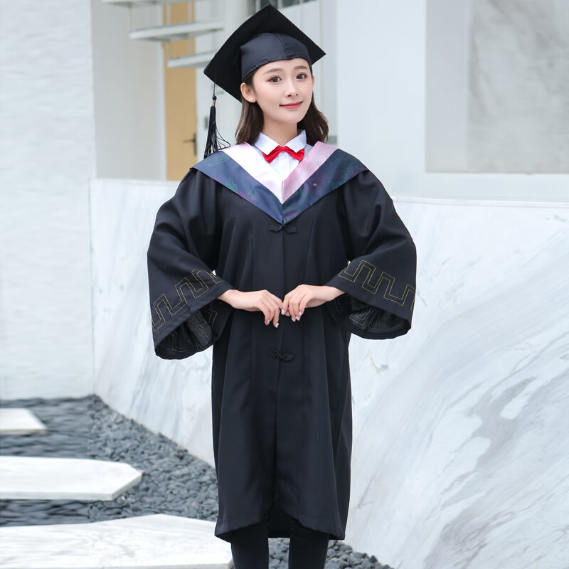 wit学士服学位长袍大学生毕业礼服男女学院风本科硕博士服帽垂布全套