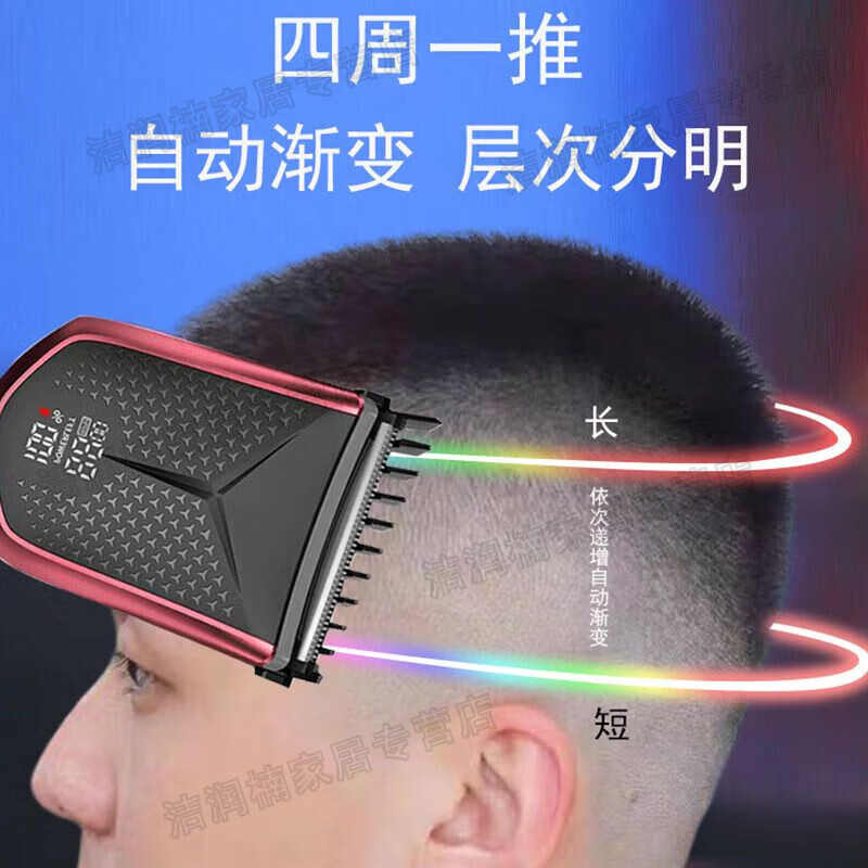 小潔匠選自助理發(fā)器男士自己理寸頭可調(diào)節(jié)漸變老人家用剃頭發(fā)理發(fā)神器剪電推剪寸頭推子 新手家用自己剪發(fā)器全套 +圍布海綿