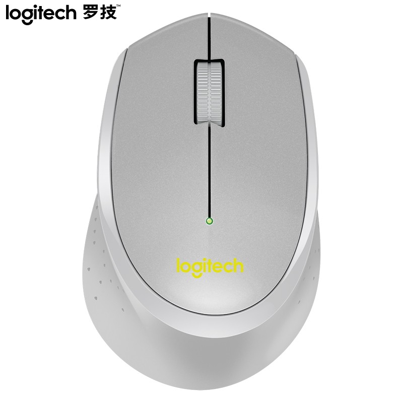 罗技（Logitech）无线鼠标 M330 无线静音外设 舒适曲线 灰色