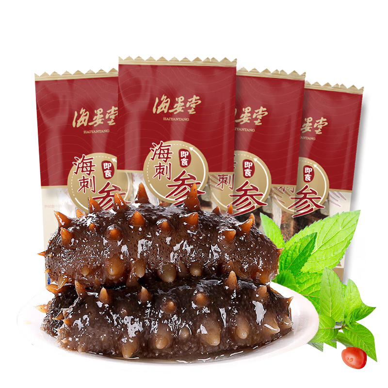 海晏堂大连即食海参辽刺参固形物≥70%开袋即食海鲜水产鲜即食海参礼盒 简装500g(15-18头）