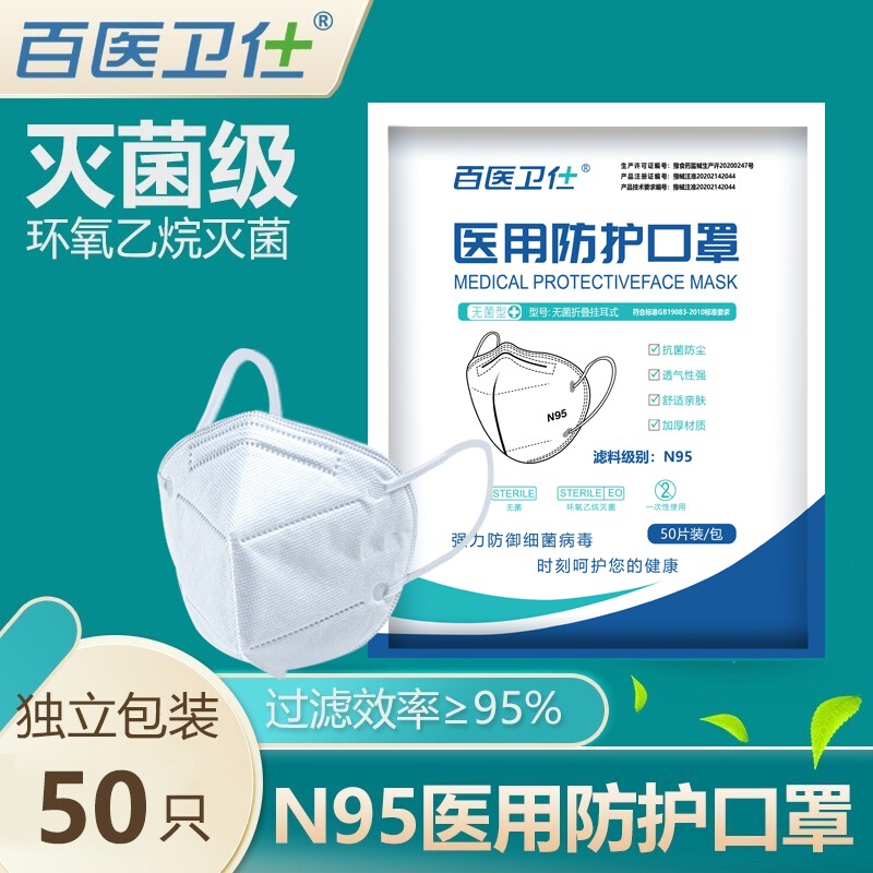 口罩价格走势App推荐|百医卫仕N95型口罩