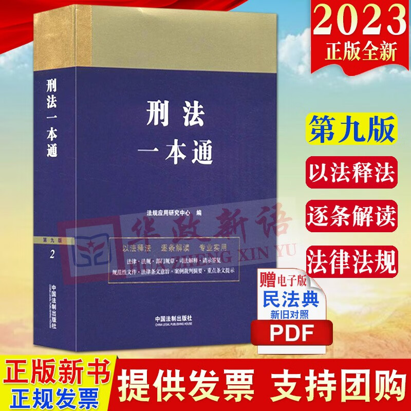 现货2023新版 刑法一本通(第九版)法