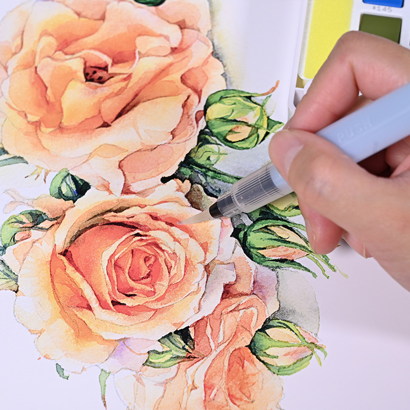 日本樱花 Sakura 固体水彩颜料48色套装ncw 48h 荷兰泰伦斯便携透明水彩画工具学生写生美术绘画用品 虎窝购