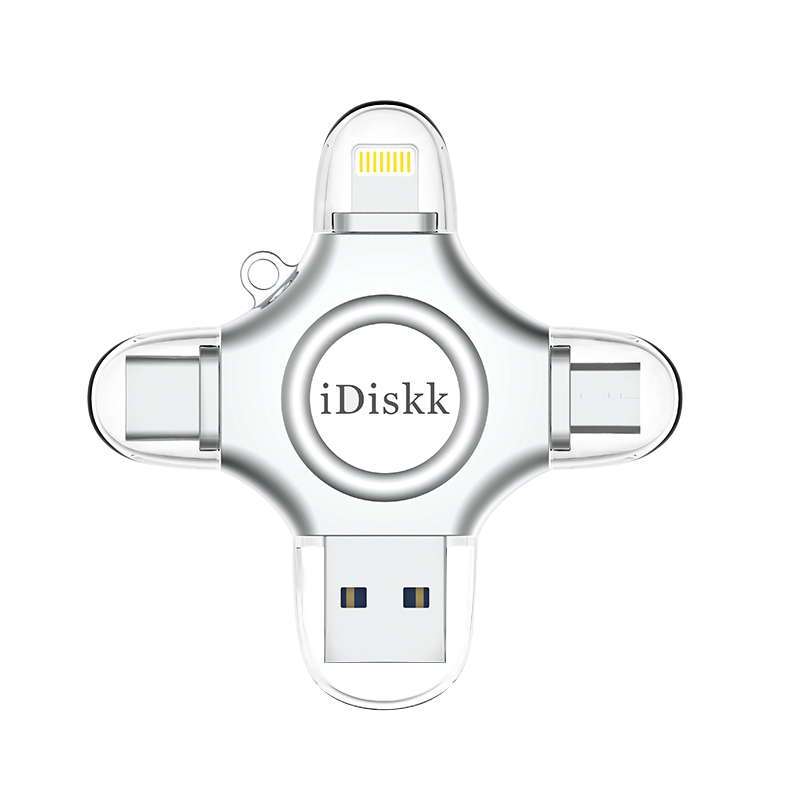 iDiskk蘋果MFi認(rèn)證手機(jī)U盤Lightning視頻照片備份Type-C四合一USB3.0即插即用大容量適用蘋果15iPhone16 【專屬定制版】 256GB