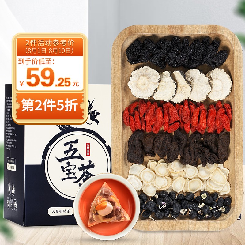 神农金康五宝茶价格走势及用户评价