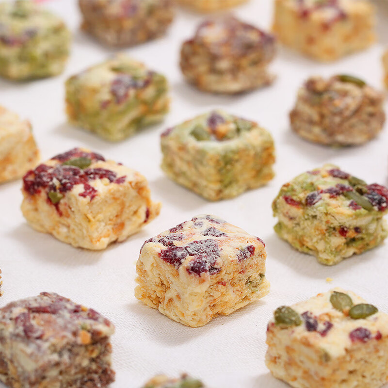 安小离蔓越莓雪花酥饼干糕点心牛轧奶盖抹茶办公室休闲零食 原味 200g