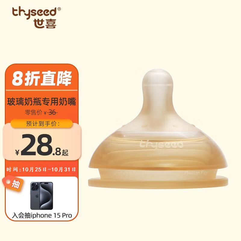 世喜玻璃奶瓶专用奶嘴2-3月	怎么看?