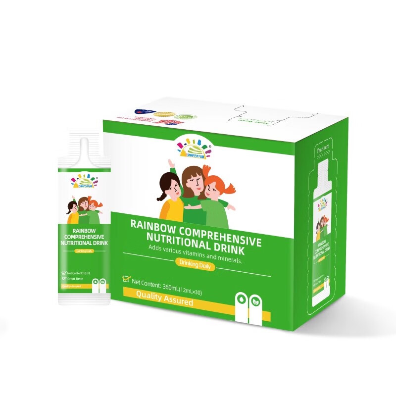 叁佰添彩虹综合营养素饮品维生素C B族锌 12毫升*30包 新西兰进口 1盒(12ml*30条)