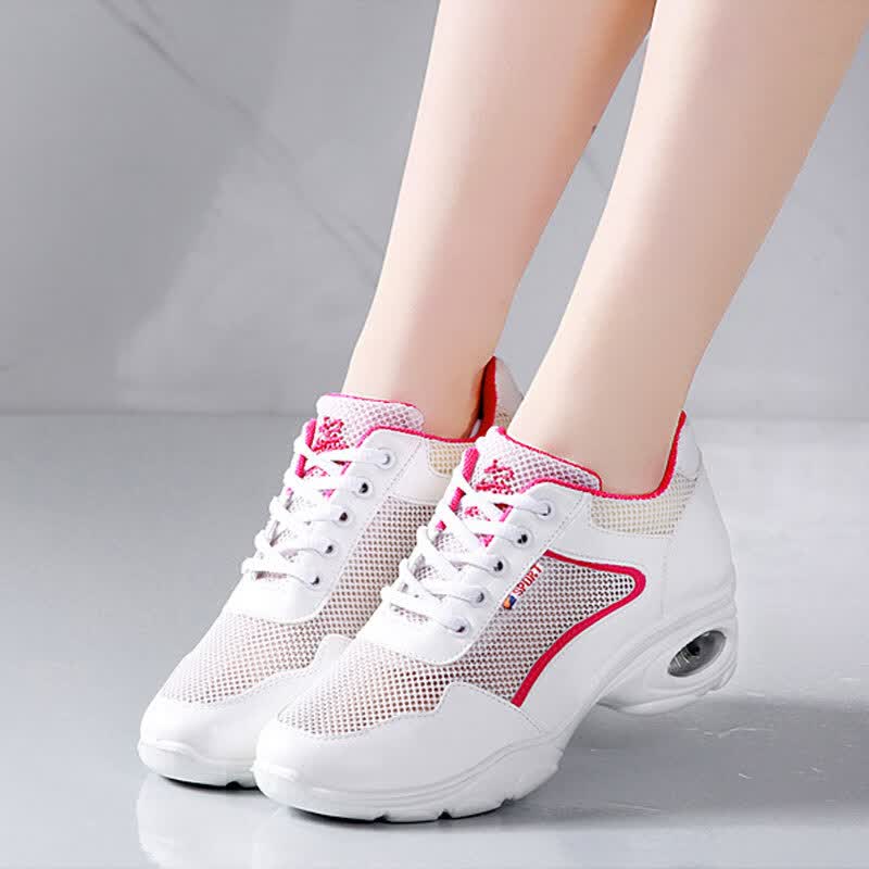 gubpmtshim广场舞鞋夏季透气广场舞女鞋不累脚跳舞鞋白色软底舞蹈鞋女