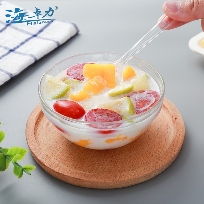 海卓力(haizhuoli) 海卓力 一次性甜品勺双皮奶果冻勺布丁小勺子透明