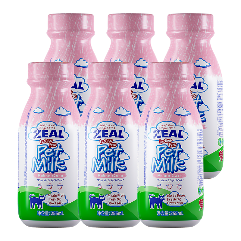 ZEAL真致宠物牛奶宠物零食猫用牛奶255mL 255ml*6瓶装【效期9月底】