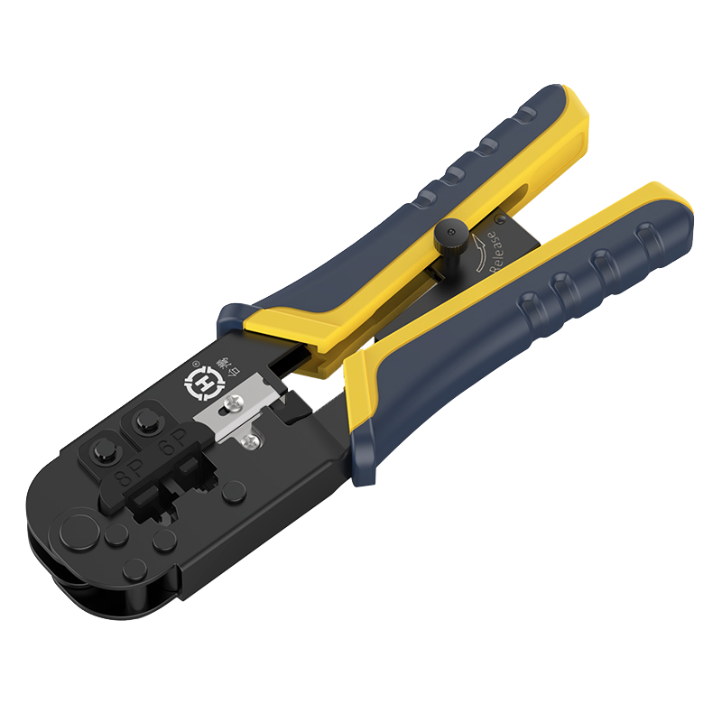 三堡進(jìn)口超五類網(wǎng)線鉗超六類專業(yè)級RJ45水晶頭壓接鉗子屏蔽非屏蔽通用 568R+S501B+測試儀+水晶頭500顆