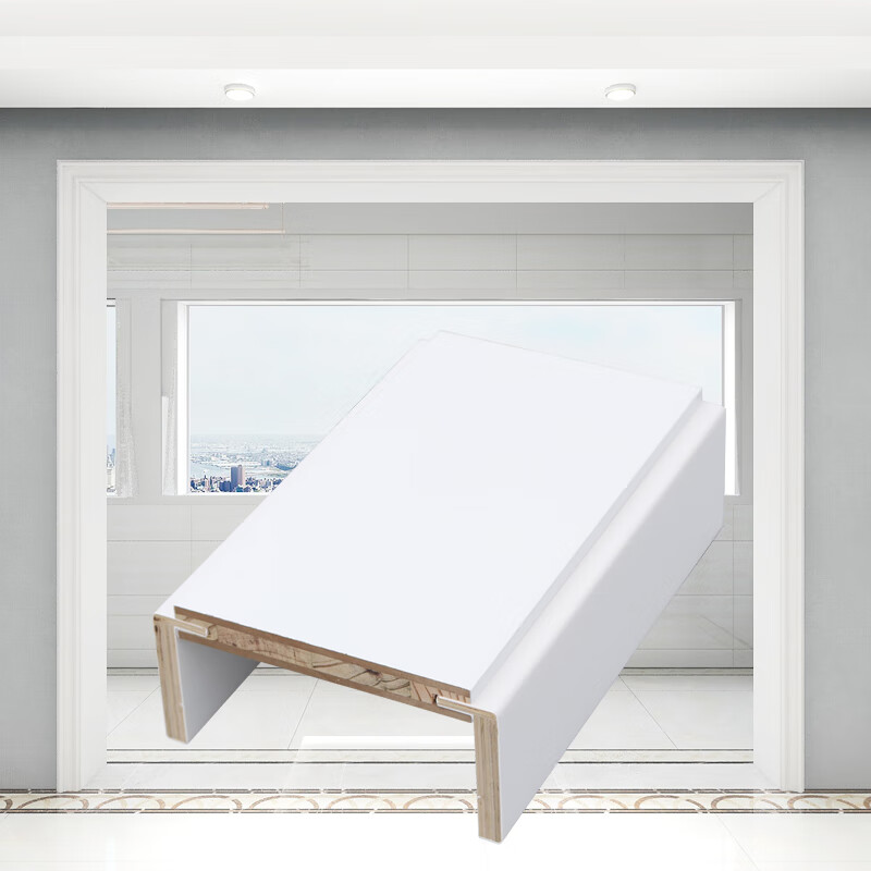 扑哩扑剌窗套包边窗框包边白色烤漆实木窗套 1650#平板线 2400mm