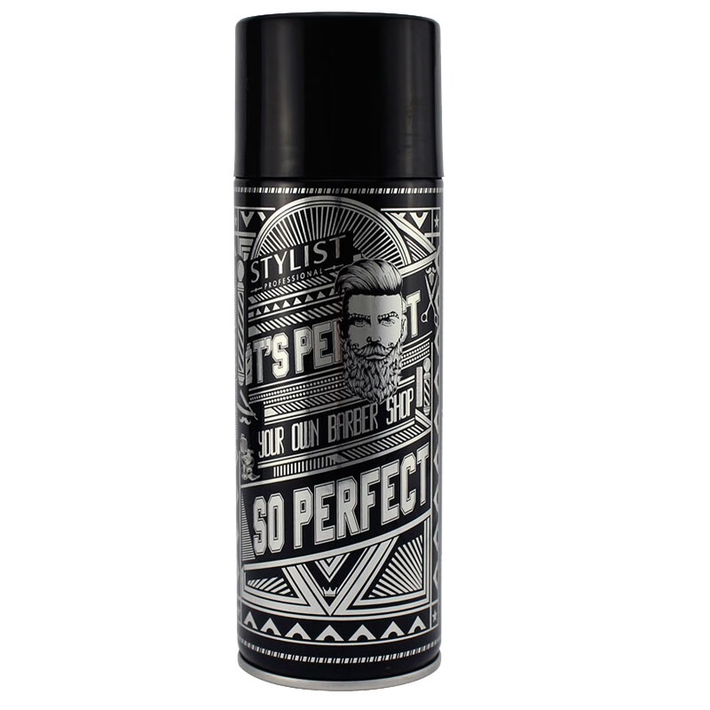 造型师英伦绅士风范喷雾发胶干胶特硬保湿定型黑胶大容量快速定型清爽 英伦塑型喷雾
