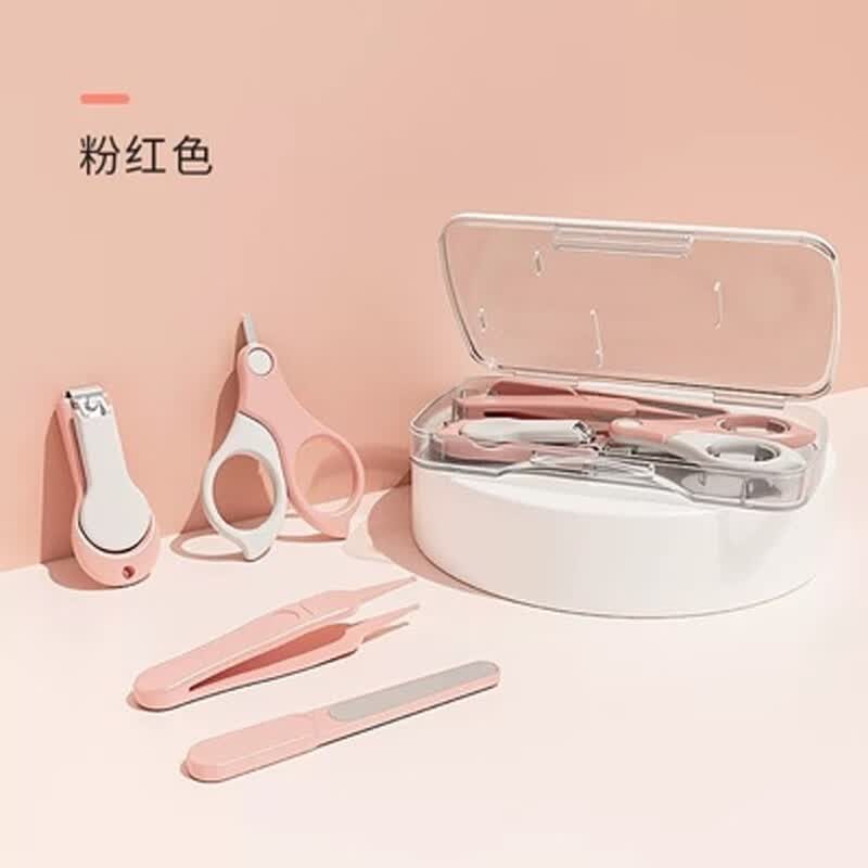 贝得力 婴儿指甲剪套装防夹肉指甲钳新生儿宝宝指甲剪刀婴幼儿童用品 透明指甲钳4件套装+粉色 组合装怎么样,好用不?