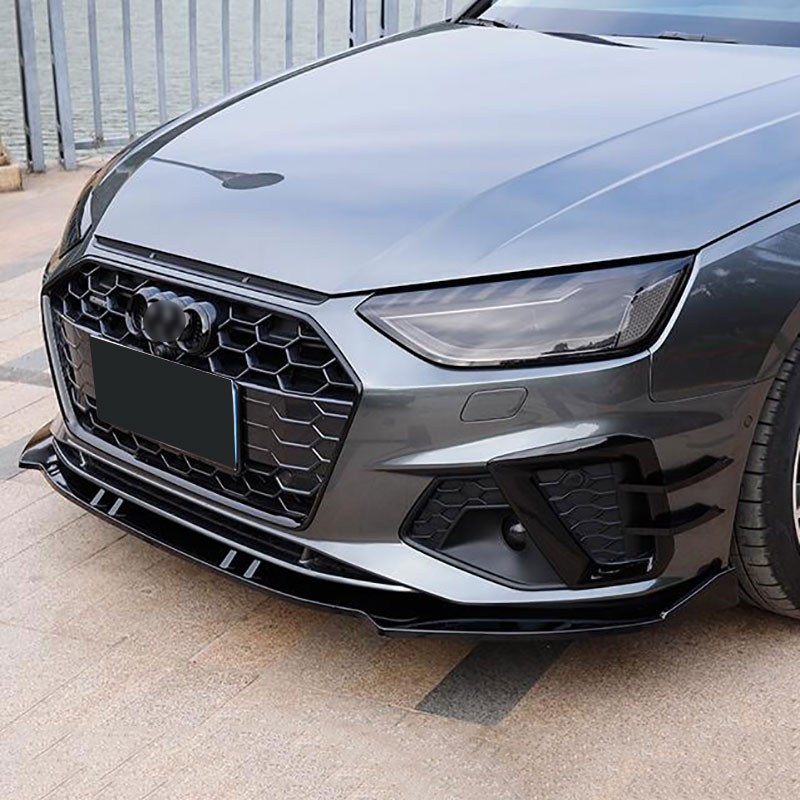 热迈适用于20款奥迪a4l前铲前唇改装专用前杠小包围扰流板 20-21款a4l