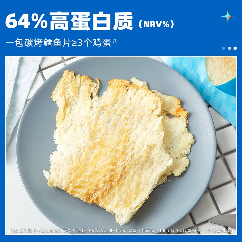 海狸先生 香烤鳕鱼片45g*4袋 大连特产烤鱼片童年味道海味零食儿童孕妇