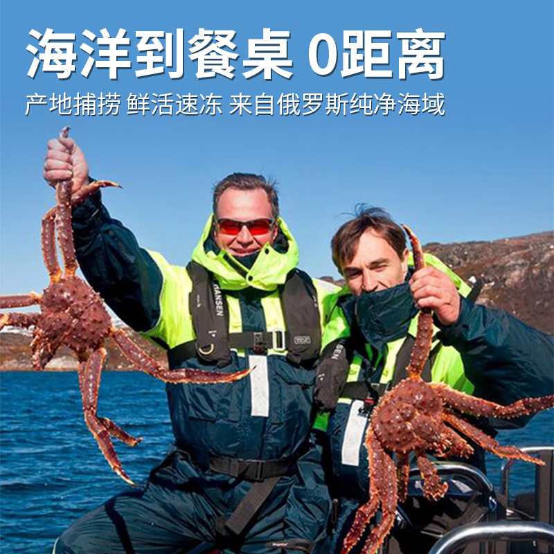鲟好物 俄罗斯帝王蟹冰鲜冷冻帝皇蟹大螃蟹生鲜春节年货送礼佳品 净重4-4.5斤/只【推荐款】