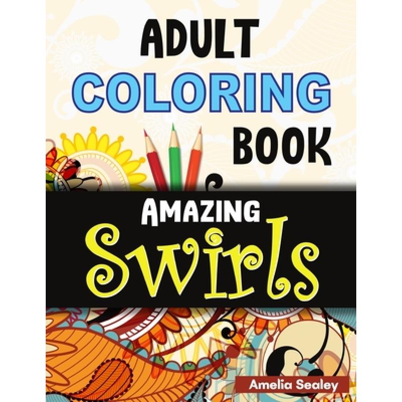 【4周达】adult coloring book amazing swirls: magical swirls