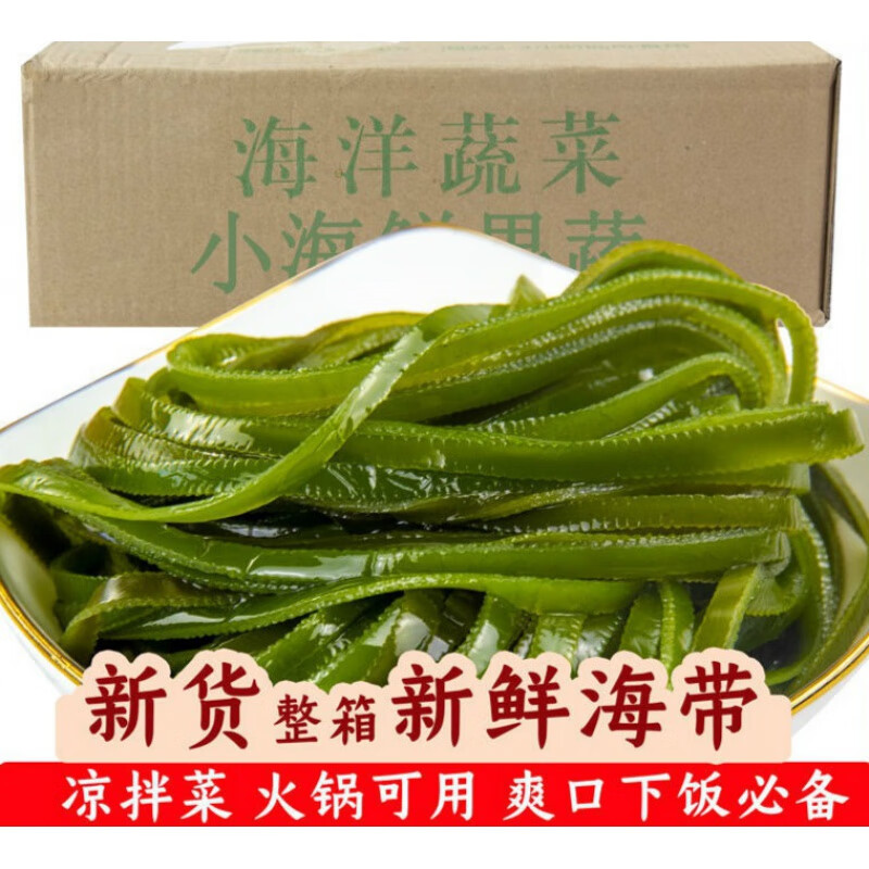5斤箱装盐渍海带丝新鲜嫩海带丝1500g海带丝昆布丝火锅食材 出口级厚