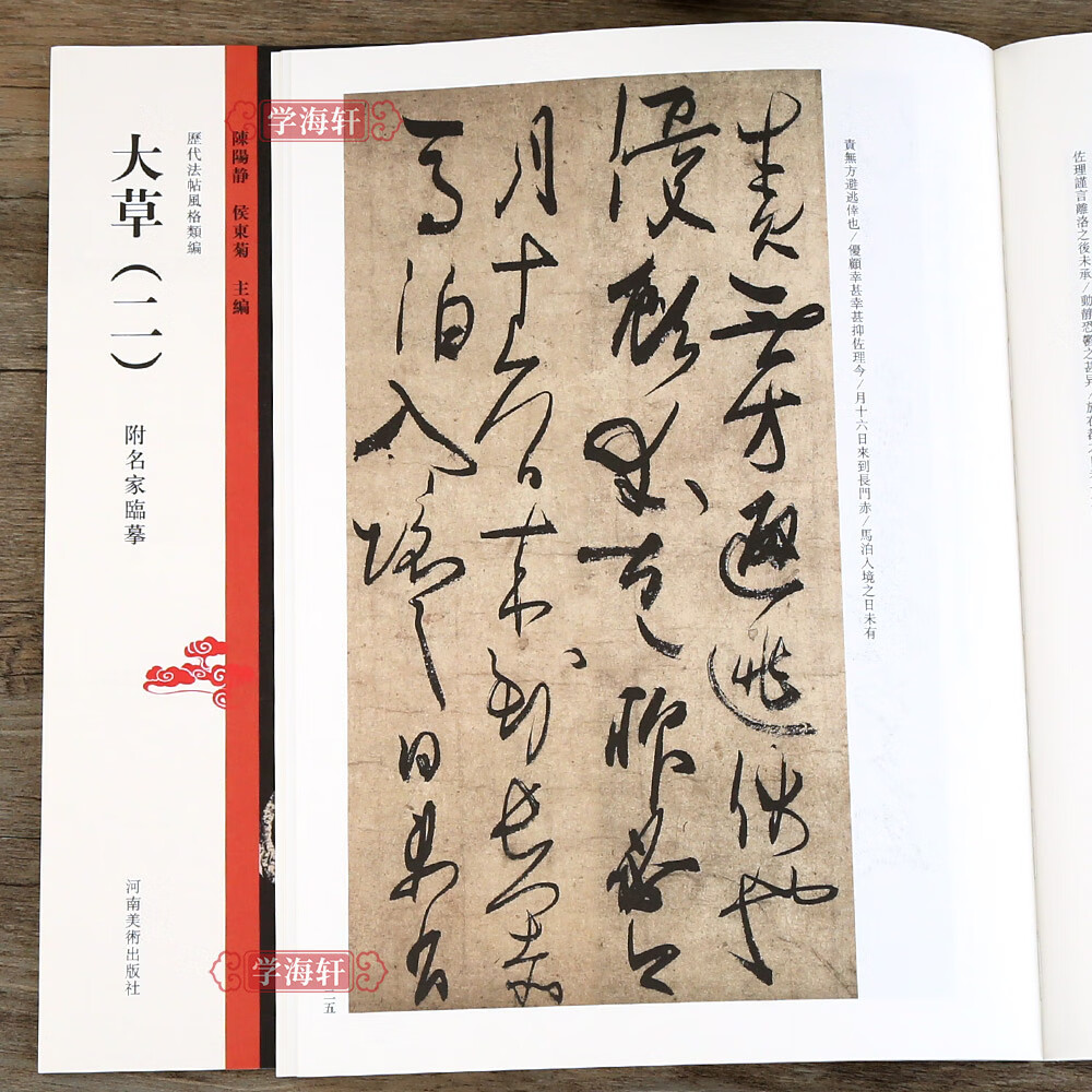 大草(二)断千字文离洛帖头并帖 毛笔字体碑帖拓片技法临摹鉴赏书籍