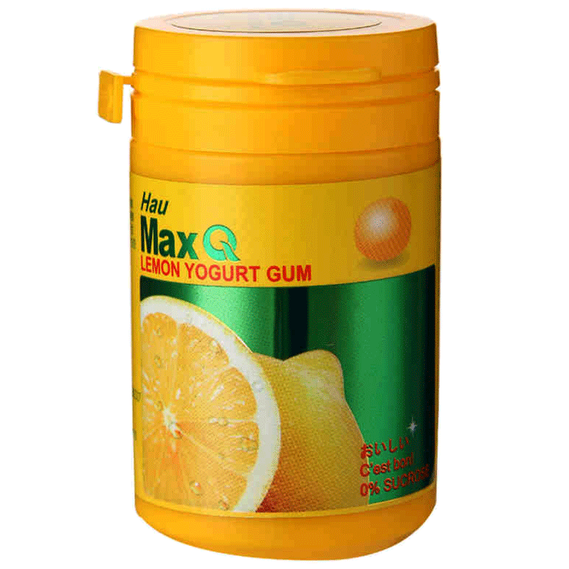 台竹乡统一MAXCool无蔗糖口香糖 劲凉薄荷清凉蜂蜜多口味大瓶装台湾进口 Q口香糖柠檬味54.6gX1罐