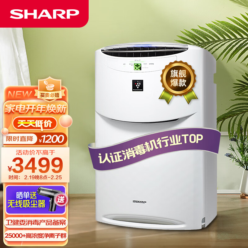 夏普SHARP KI-BC608-W空气消毒机的净化器滤网多久需要更换？插图