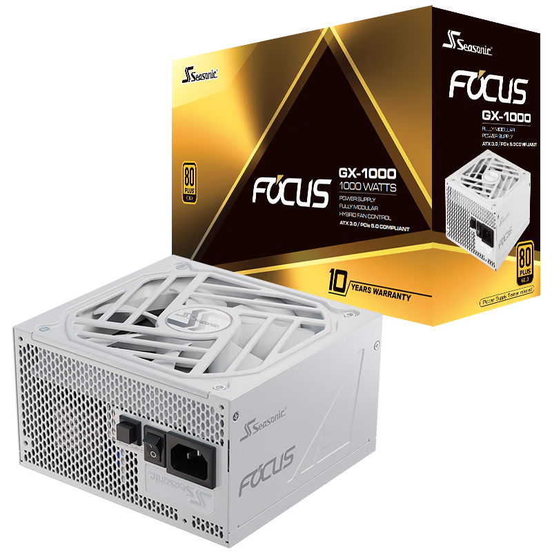 Seasonic 海韵 FOCUS 金牌（90%）金牌全模组ATX电源 1000W