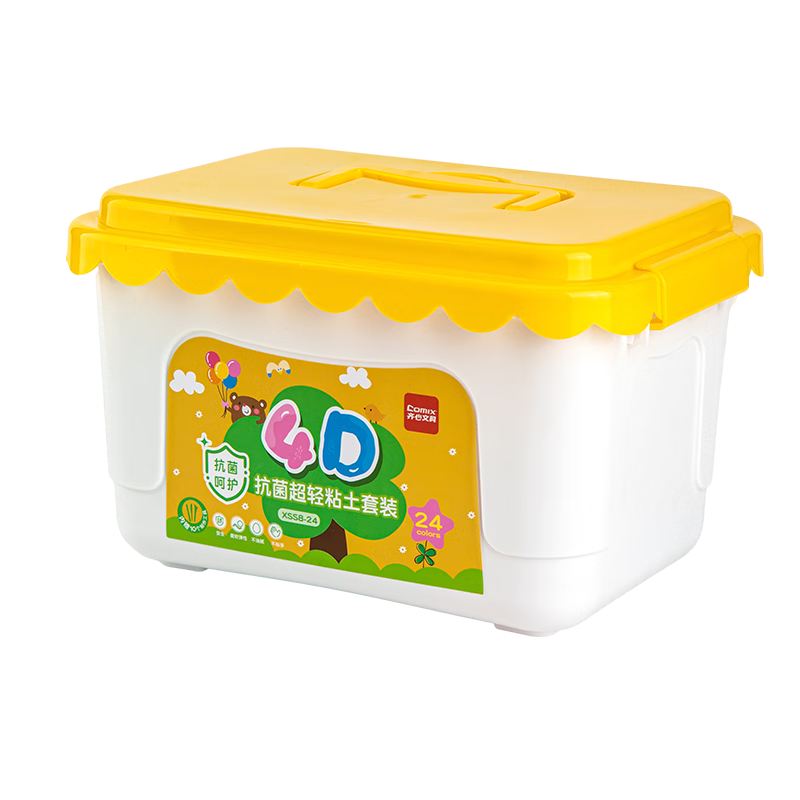 ����(Comix) ����Ͱװ����ճ��24ɫ ��ͯ�ڿ�ѧ��������������������Ƥ�� �ֹ�DIY���� XSS8-24