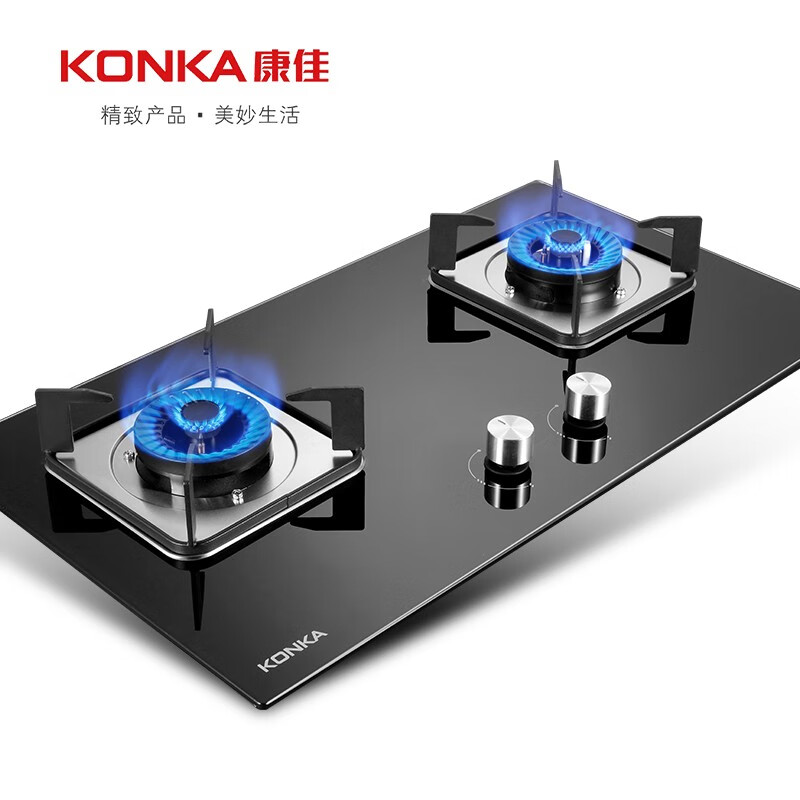 康佳（KONKA）燃气灶双灶 5.0KW大火力天然气灶具 家用台式/嵌入式 一级能效灶台 JZT-B401F（天然气）