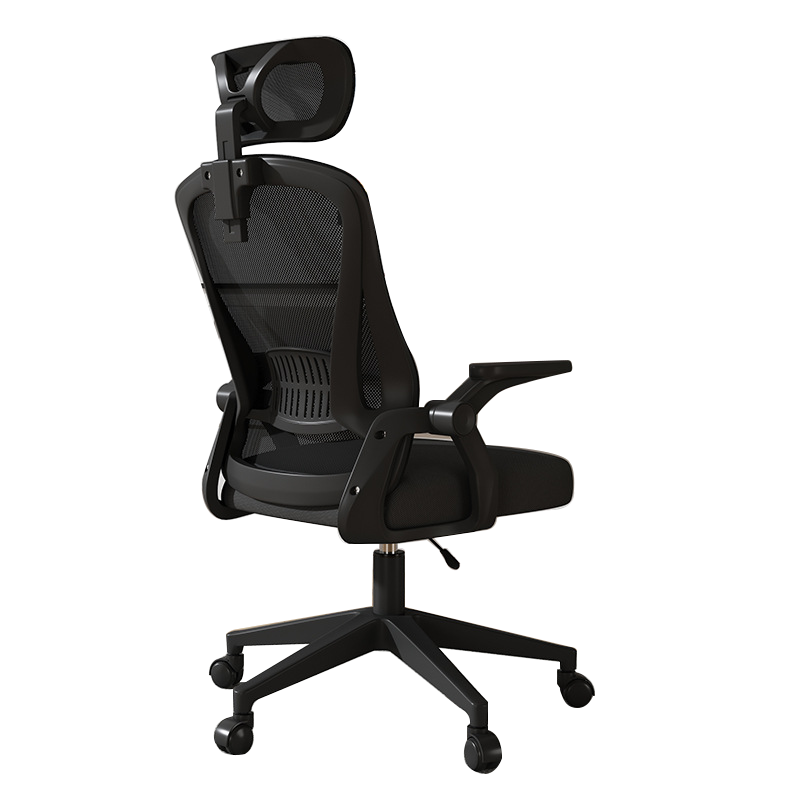 【工来工往】电脑椅电竞椅办公椅子老板椅人体工学椅靠背家用旋转网布乳胶椅学习椅洽谈椅会议椅 黑框黑网头枕款（带乳胶）