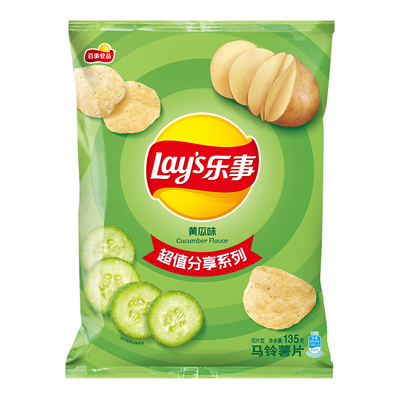 Lay's 乐事 马铃薯片 黄瓜味 135g