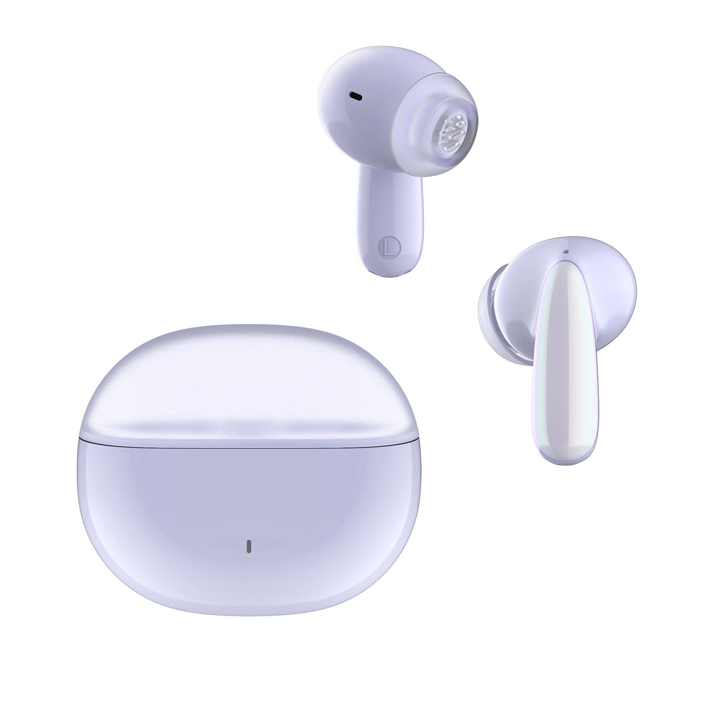 眷蜀JSoul Mate Air 半入耳浅入耳真无线蓝牙耳机通用运动耳机主动降噪超长续航游戏运动音乐低延迟 暮山紫