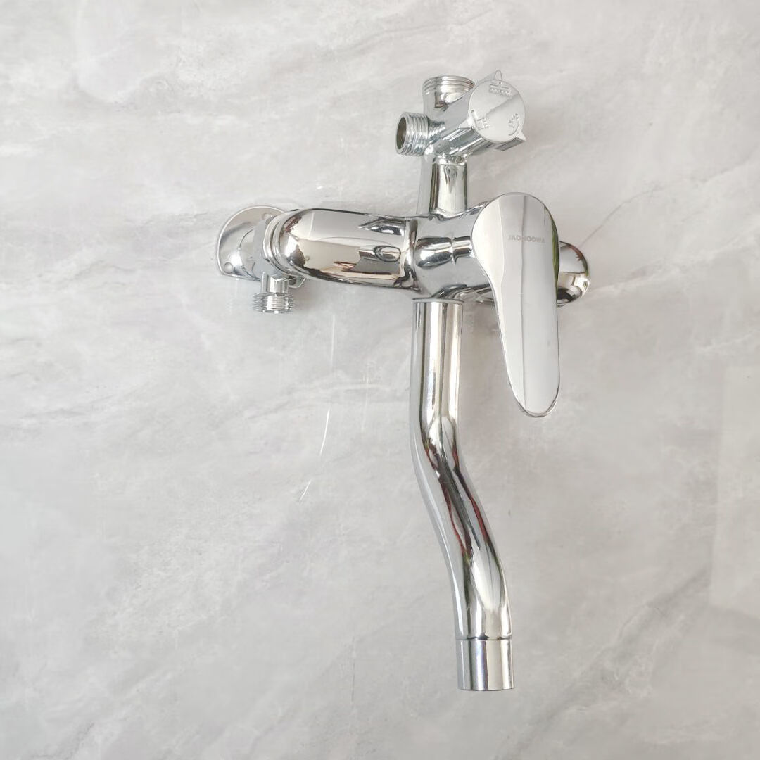 仁聚益新升级明管装三档调节水淋浴花洒混水阀混水器龙头带下出水