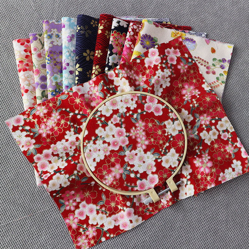 睿爸棉布头手工拼布碎布头新手diy布料教学色卡幼儿园手工子创意 烫金