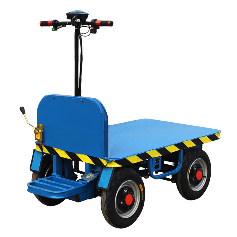 电动平板车载重王手推拉货搬运车工地四轮电瓶车进电梯拖车小推车