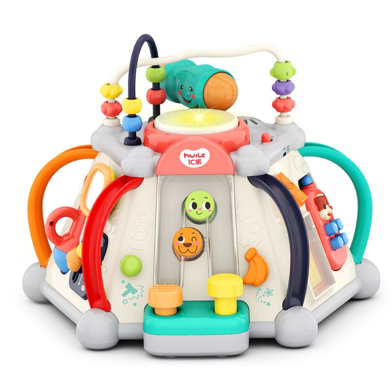 汇乐玩具 D806C 快乐小天地充电版六面体 婴儿宝宝早教益智玩具多功能游戏台儿童生日礼物送礼